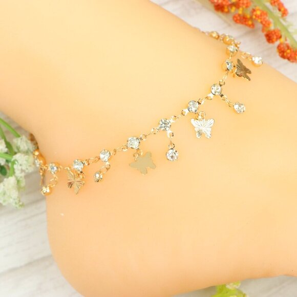 "Handmade Anklet – Elegant & Delicate Jewelry for Women | UNVRC1277 - Picture 3 of 10